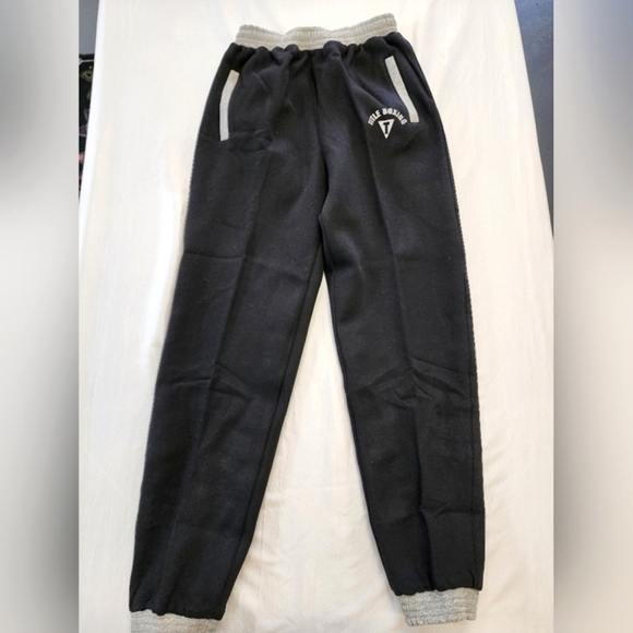 Title Boxing Men's Black Grey Training Joggers Warm Pockets, sz XL - Picture 1 of 15